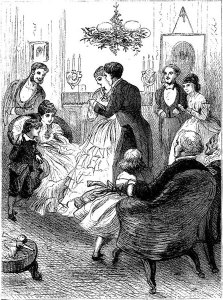 kiss-under-mistletoe