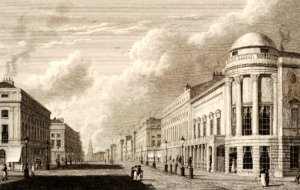 View of Regent St showing Argyl rooms, British Museum